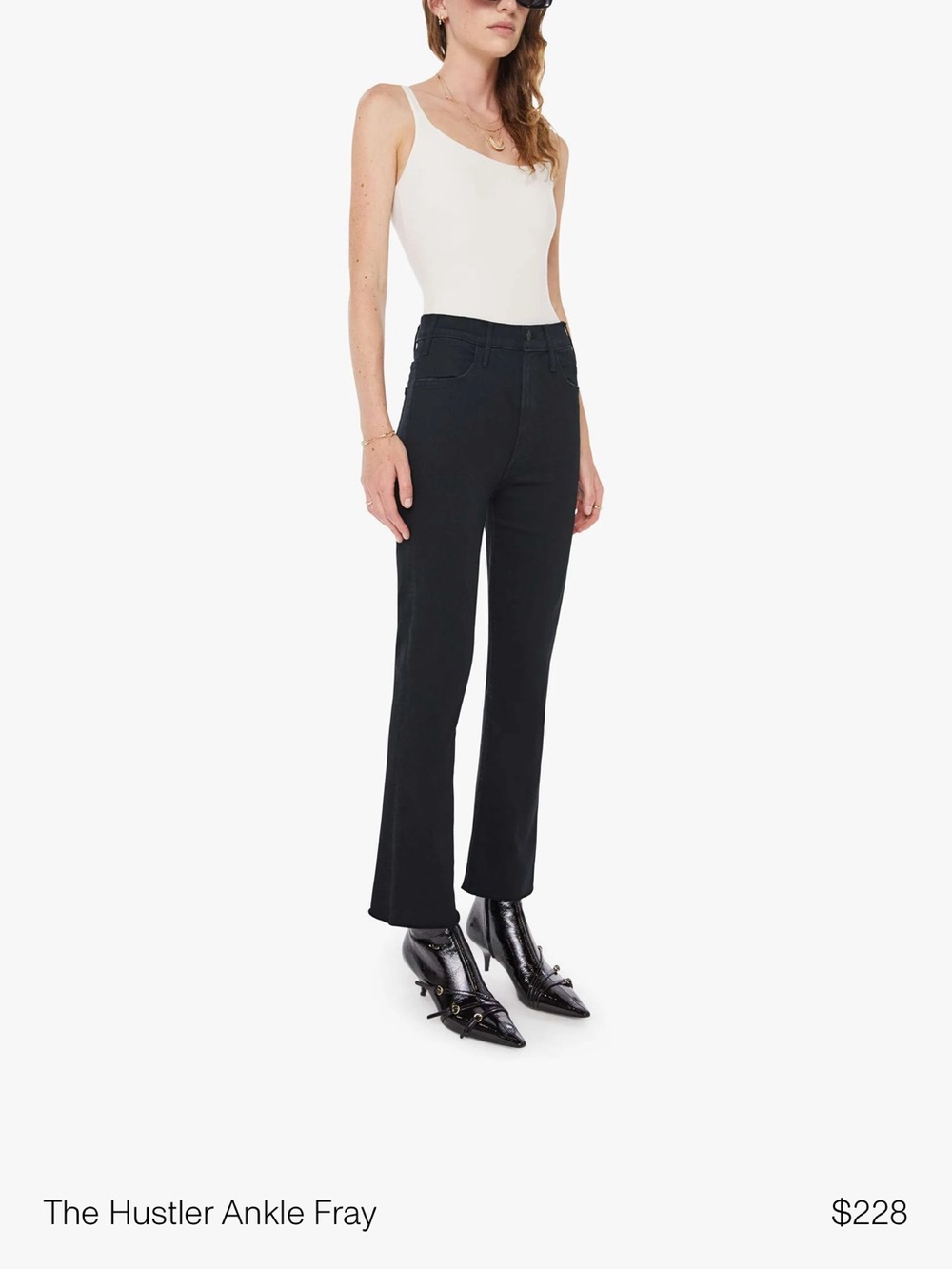 Mother Denim Hustler Ankle Fray Not Guilty Black size 6 28 Women’s Jeans